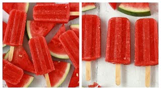 Strawberry Watermelon Popsicles (Vegan + Paleo)