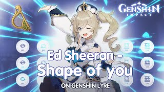 Ed Sheeran - Shape of you | Genshin Impact Lyre Cover