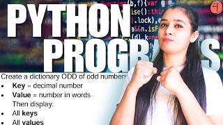 🔥 Top Python Programs | Basic to Advanced | Full Python Series | Dictionary - P4