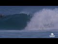 mikey wright nails one crazy long superbank barrel