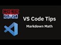 VS Code tips: Math equations in the built-in Markdown preview