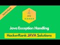 HackerRank Java Exception Handling problem solution in Java | Java problems solutions