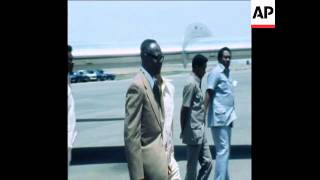 SYND 18 7 78 AFRICAN LEADERS ARRIVING FOR OAU CONFERENCE IN KHARTOUM