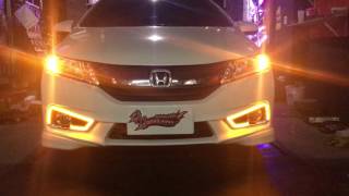 [台南禾易]HONDA CITY 改裝專車專用雙色導光日行燈