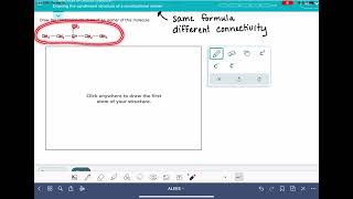 ALEKS: Drawing the condensed structure of a constitutional isomer