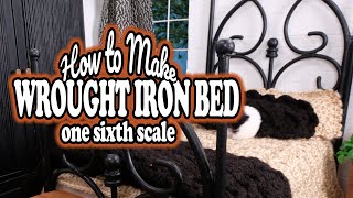 Barbie Doll BED DIY How to Make a Wrought Iron Bed in One Sixth Scale