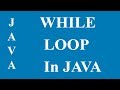 While Loop in Java Language