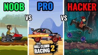 NOOB VS PRO VS HACKER #2 IN HILL CLIMB RACING 2