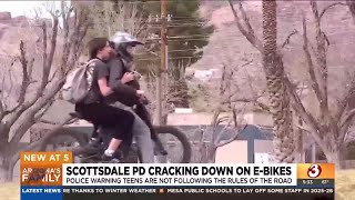 Scottsdale police earn about teens riding recklessly on ebikes