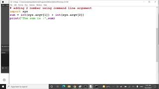 10.2 Printing sum of all arguments using command line | Python Lectures |