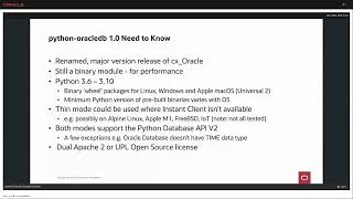 The Latest and Greatest Python DB API for Oracle Database by Christopher Jones