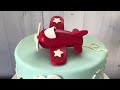 fondant airplane topper cake tutorial mmc bakes