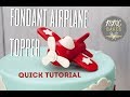 Fondant Airplane Topper- Cake Tutorial- MMC BAKES