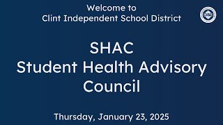 SHAC Meeting Thursday, January 23, 2025