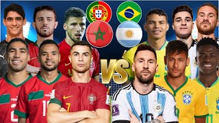 Morocco Portugal VS Argentina Brazil 😮🔥 ULTİMATE Comparison 💪