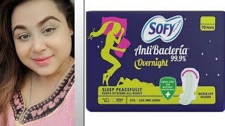 Sofy anti bacteria xxl overnight pads... 10  pads with wings green sheet long lasting protection ..