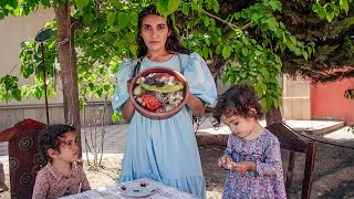 Qədim Azərbaycan Yeməyi - Bozpört. Gənc ailənin Kənd Həyatı