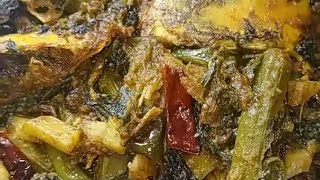 Macher Matha diye Pui saag ||Malabar Spinach with Fish Head||Mouth watering Recipe||BONG TIME||