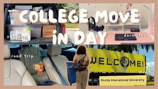 COLLEGE MOVE IN DAY DORM TOUR + VLOG! (FIU Freshman Year)