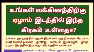 ஜாதகத்தில் ஏழாம் இடம் #astrology #jothidam #bakthi