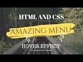 CSS Amazing menu Hover Effect | HTML And CSS Tutorial