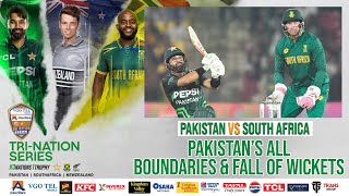 All Boundaries by Pakistan \u0026 Fall of Wickets | 3rd ODI | Tri-Nation Series 2025 | PCB | M2J1A