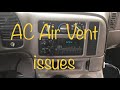 Astro Van AC only comes out of defrost vents