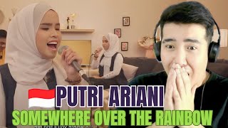 [REACTION] 🇮🇩 Putri Ariani | PUTRI ARIANI FT DWIKI DARMAWAN - OVER THE RAINBOW (COVER)