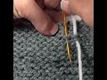 Weaving in a tail to stockinette stitch using duplicate stitch knitting tutorial