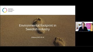 Webinar Environmental footprint in Swedish Industry – increased understanding and implementation