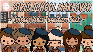 GIRLS SCHOOL MAKEOVER 📚 VINTAGE VIBES PACK 🤎 TOCA BOCA