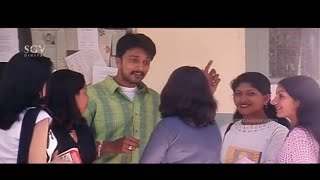 Sudeep Funny Plan To Know Girl Name | Comedy Scene | Kiccha Kannada Movie