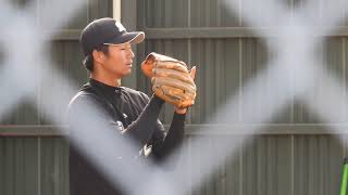 2017.11.11唐川投手ブルペンでの投球練習♪(鴨川秋季キャンプ)