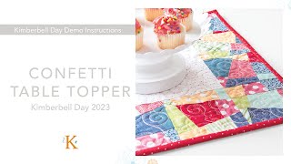 How to make a Confetti Table Topper on the Embroidery Machine! Stack & Whack, Switch & Stitch