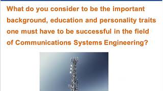 Communication Systems Engineering: Education Planning Session (3/16/2016)