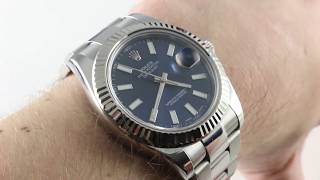 Rolex Datejust II (BLUE DIAL) 116334 Luxury Watch Review