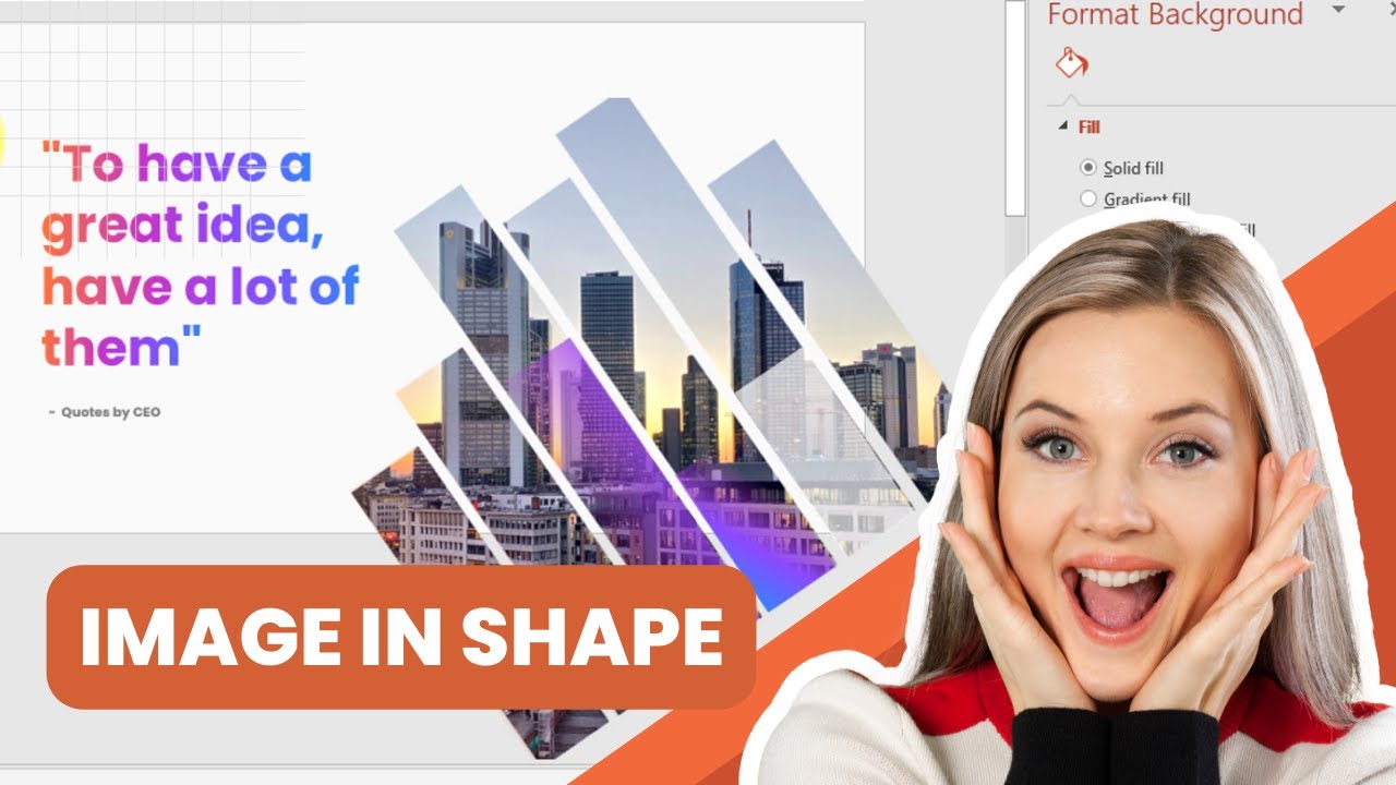 How To Insert A Photo In A Shape Powerpoint - YouTube