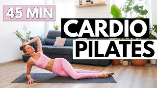 45 MIN CARDIO PILATES | Intense Full Body Workout At Home For Weight Loss & Strength | No Equipment