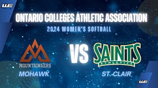 Mohawk VS Saint Clair - OCAA Softball