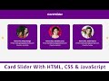 How to create a card slider || product slider || image slider with HTML, CSS and JavaScript.