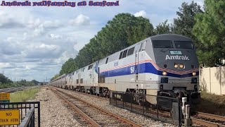 Amtrak railfanning at Sanford - AMTK 164 leads on P053 with a badly damaged P40 trailing