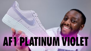 Nike Air Force 1 Platinum Violet On Foot Sneaker Review QuickSchopes 759 Schopes HJ4401 001