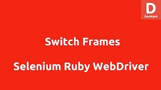 Selenium Ruby Switch Frames