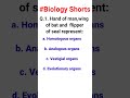 Hand of man,wing of bat and flipper of seal represent|#shorts |#ytshorts|#biology shorts