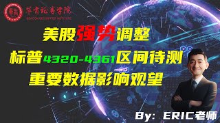 【毕肯说，美股访谈】美股强势调整，标普4320-4361区间待测，重要数据影响观望   eric老师专访，0609