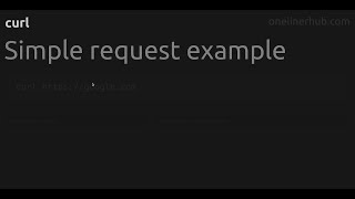 Simple request example #curl