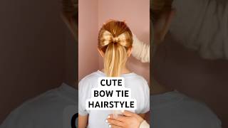 CUTE BOW TIE HAIRSTYLE | Audrey and Victoria #hairstyle PRODUCTS WE USE ⬇️