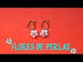 ARETES DE FLORES CON PERLAS #shorts