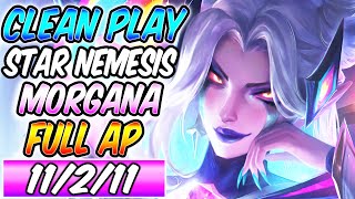 S+ CLEAN WICKED CHROMA MORGANA MID STAR NEMESIS FULL AP | DH Best Build & Runes | League of Legends