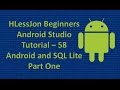 Beginners Android Studio Tutorial – 58 Android and SQL Lite Part One